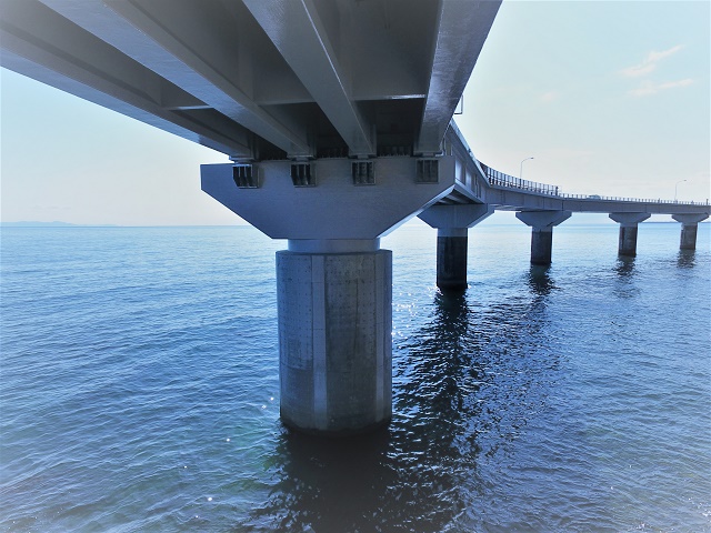 石部海上橋 橋脚補強工事